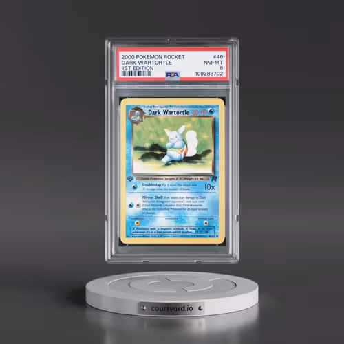 2000 Pokémon Rocket #46 Dark Wartortle - 1st Edition (PSA 8 NM-MT)