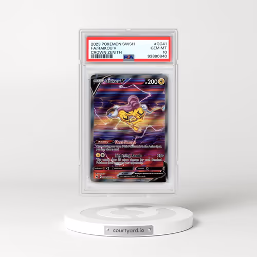 2023 Pokémon Sword and Shield Crown Zenith #GG41 Raikou V - Holo Full Art (PSA 10 GEM MINT)