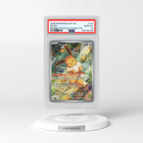2025 Pokémon Svp EN-SV Black Star Promo #173 Eevee - Prismatic Evolutions Elite Trainer Box (PSA 10 GEM MINT)