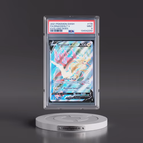 2021 Pokémon Sword & Shield Evolving Skies #178 Dracozolt V - Holo Full Art (PSA 9 MINT)