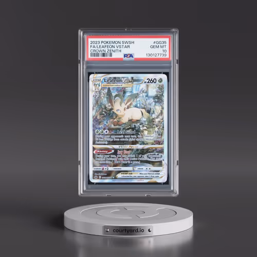 2023 Pokémon Sword and Shield Crown Zenith #GG35 Leafeon Vstar - Full Art (PSA 10 GEM MINT)