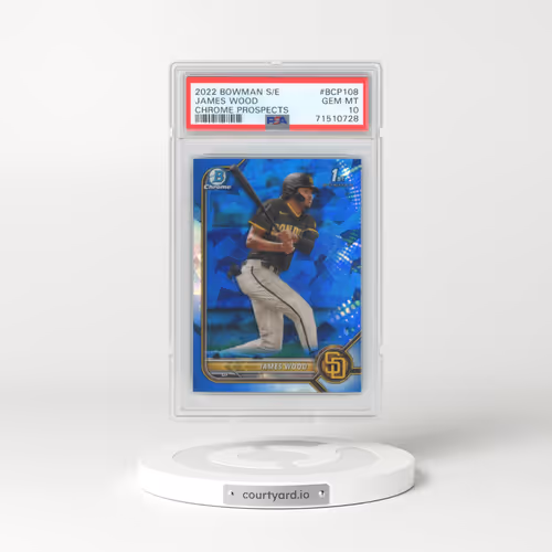 2022 Bowman Sapphire Edition Chrome Prospects #BCP108 James Wood (PSA 10 GEM MINT)