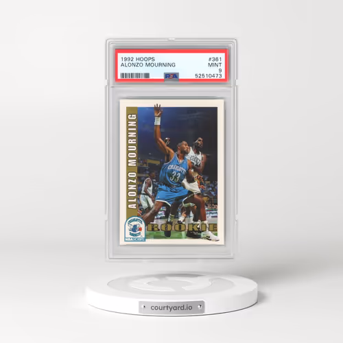 1992 Hoops #361 Alonzo Mourning (PSA 9 MINT)