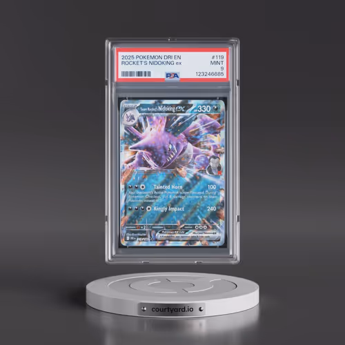 2025 Pokémon Dri EN-Destined Rivals #119 Team Rocket's Nidoking EX - Holo (PSA 9 MINT)
