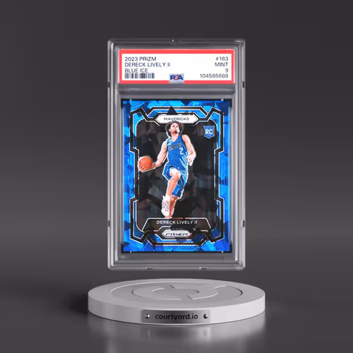 2023 Panini Prizm #163 Dereck Lively II - Blue Ice (PSA 9 MINT)