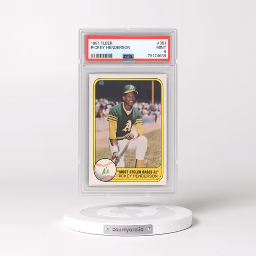 1981 Fleer #351 Rickey Henderson (PSA 9 MINT)
