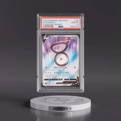 2022 Pokémon Sword & Shield Paradigm Trigger #102 Unown V - Holo Full Art (PSA 10 GEM MINT)