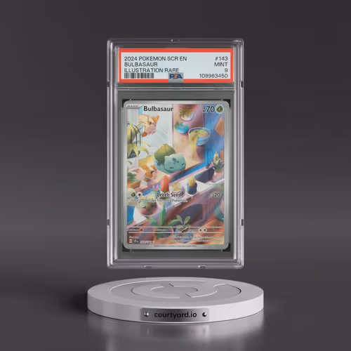 2024 Pokémon Scr EN-Stellar Crown #143 Bulbasaur - Illustration Rare (PSA 9 MINT)