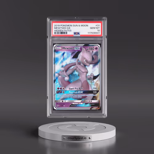 2019 Pokémon Sun & Moon Hidden Fates #31 Mewtwo GX - Holo (PSA 10 GEM MINT)