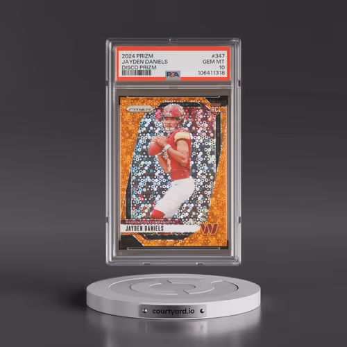 2024 Panini Prizm #347 Jayden Daniels - Disco Prizm (PSA 10 GEM MINT)