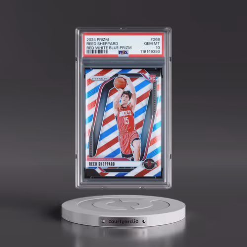2024 Panini Prizm #268 Reed Sheppard - Red White Blue Prizm (PSA 10 GEM MINT)