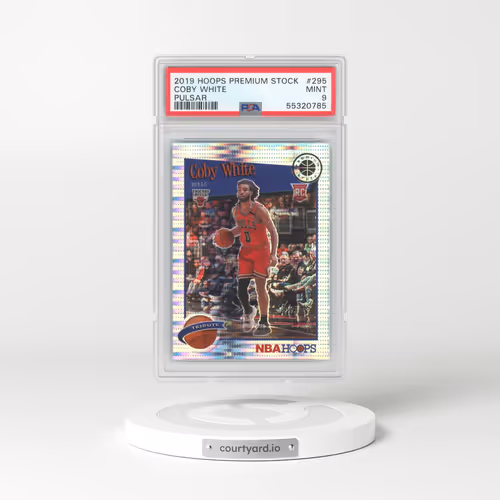 2019 Panini Hoops Premium Stock #295 Coby White - Pulsar (PSA 9 MINT)