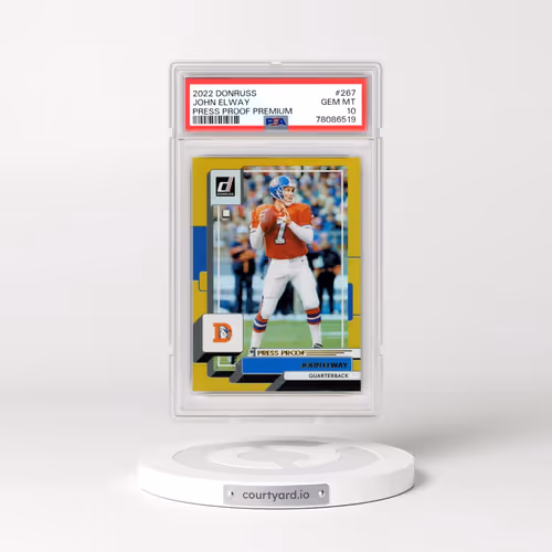 2022 Panini Donruss #267 John Elway - Press Proof Premium (PSA 10 GEM MINT)