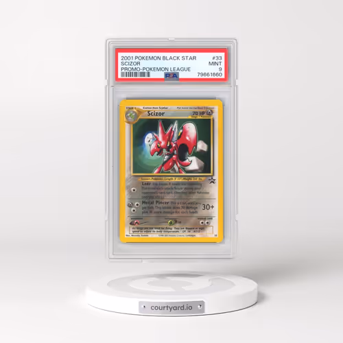 2001 Pokémon Promo Black Star #33 Scizor - Pokemon League (PSA 9 MINT)