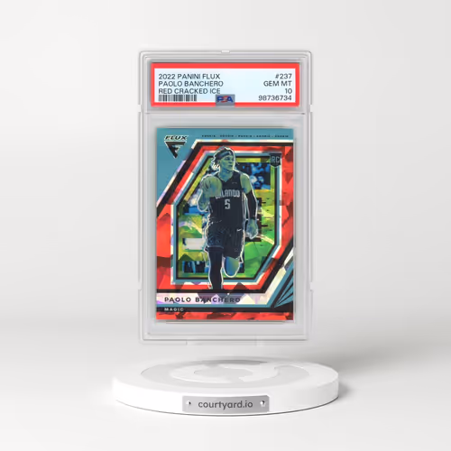 2022 Panini Flux #237 Paolo Banchero - Red Cracked Ice (PSA 10 GEM MINT)