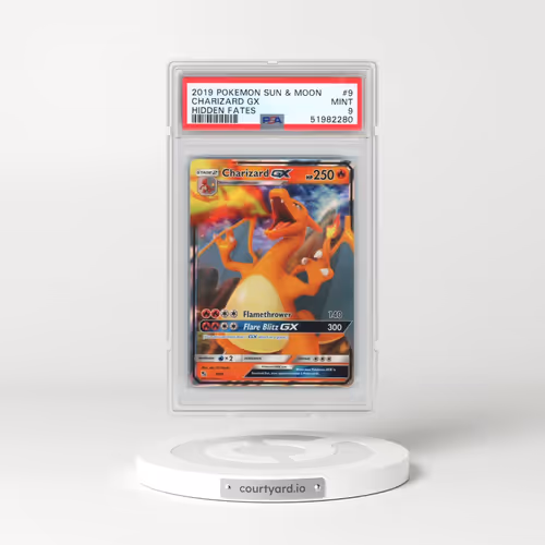 2019 Pokémon Sun & Moon Hidden Fates #9 Charizard GX - Holo (PSA 9 MINT)