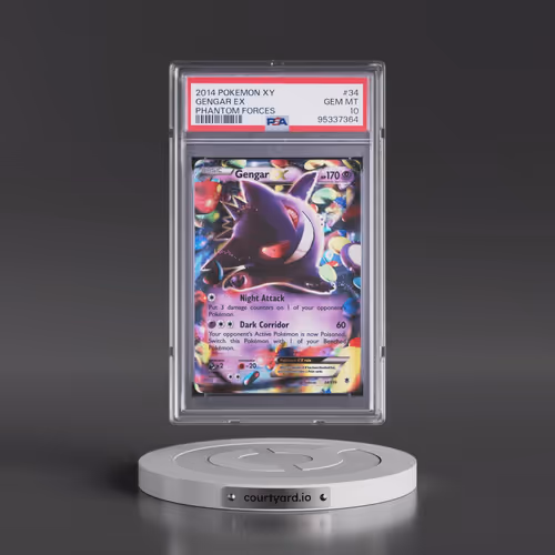 2014 Pokémon XY Phantom Forces #34 Gengar EX - Holo (PSA 10 GEM MINT)