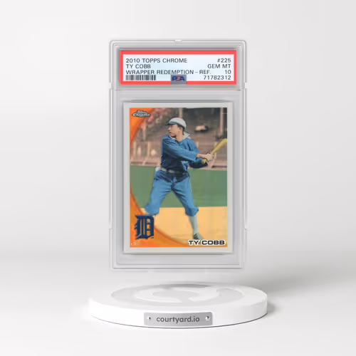 2010 Topps Chrome Wrapper Redemption #225 Ty Cobb - Refractor (PSA 10 GEM MINT)