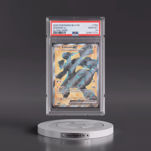 2025 Pokémon Blk EN-Black Bolt #158 Zekrom EX - Holo Ultra Rare (PSA 10 GEM MINT)