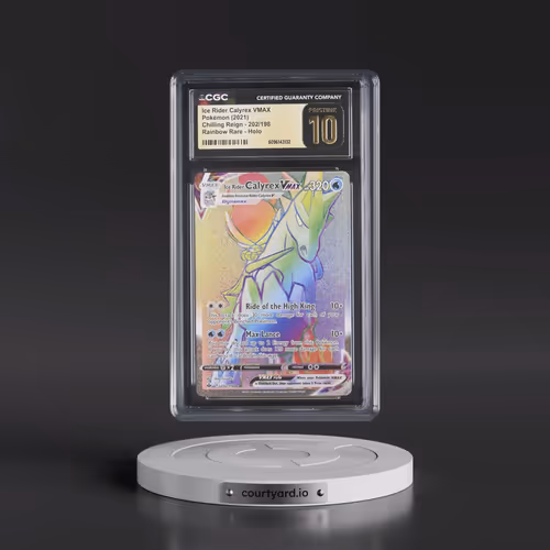 2021 Chilling Reign #202/198 Ice Rider Calyrex VMAX - Rainbow Rare Holo (CGC 10 PRISTINE)