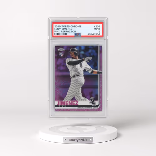 2019 Topps Chrome #202 Eloy Jimenez - Pink Refractor (PSA 9 MINT)