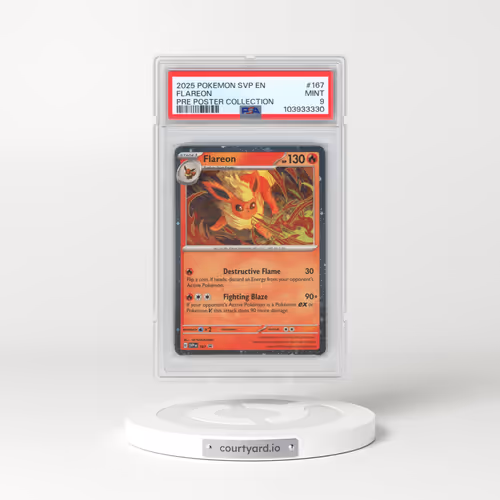 2025 Pokémon Svp EN-SV Black Star Promo #167 Flareon - Prismatic Evolutions Poster Collection (PSA 9 MINT)