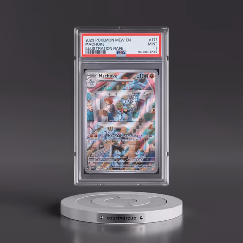 2023 Pokémon Mew EN-151 #177 Machoke - Illustration Rare (PSA 9 MINT)