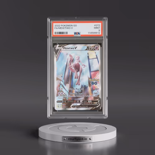 2022 Pokémon Go #072 Mewtwo V - Holo Full Art (PSA 9 MINT)