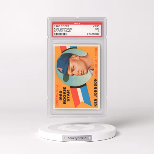 1960 Topps #135 Ken Johnson - Rookie Star (PSA 7 NM)