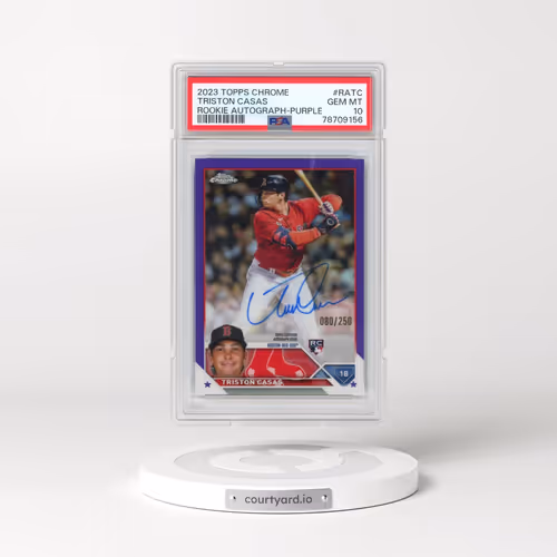 2023 Topps Chrome Rookie Autograph #RATC Triston Casas - Purple Refractor (PSA 10 GEM MINT)