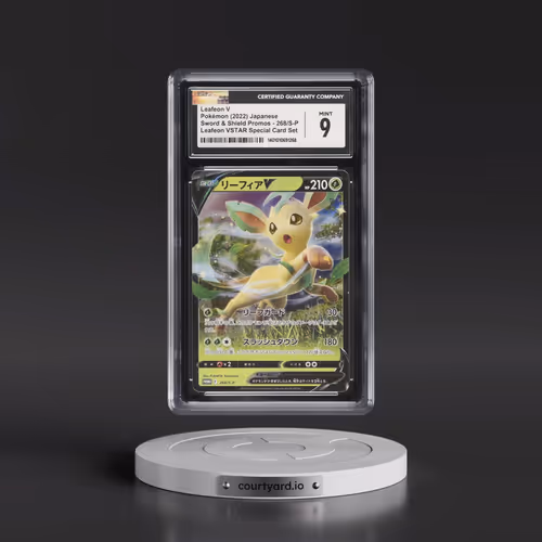 2019 Sword & Shield Promos #268/S-P Leafeon V - Holo Leafeon VSTAR Special Card Set (CGC 9 MINT)