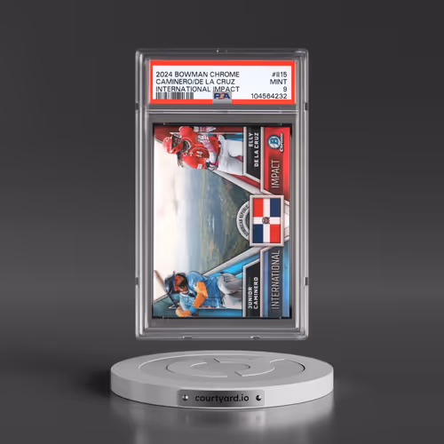 2024 Bowman Chrome International Impact #II15 Elly de La Cruz/Junior Caminero (PSA 9 MINT)