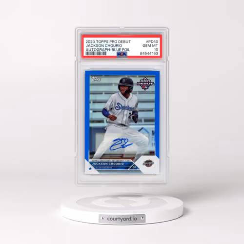 2023 Topps Pro Debut #PD40 Jackson Chourio - Autograph-Blue Foil (PSA 10 GEM MINT)