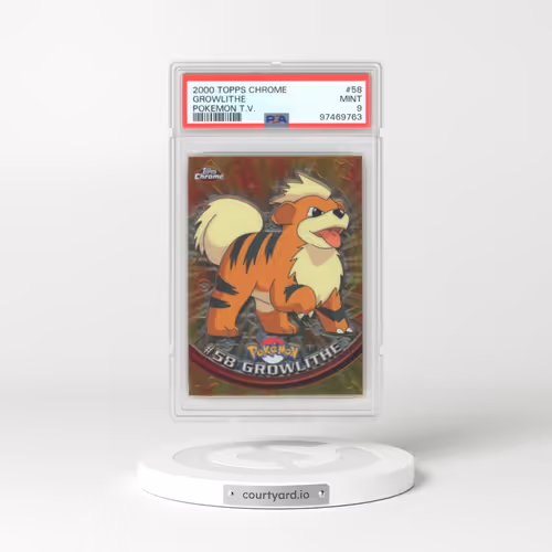 2000 Chrome Series 1 #58 Growlithe (PSA 9 MINT)