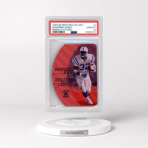 1999 Skybox Molten Metal Perfect Fit #4 Edgerrin James - Red (PSA 10 GEM MINT)