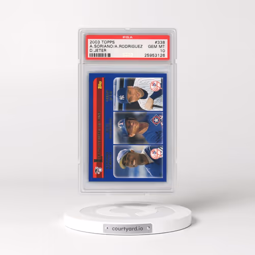 2003 Topps #338 Alex Rodriguez/Alfonso Soriano/Derek Jeter (PSA 10 GEM MINT)