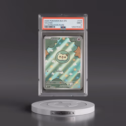 2025 Pokémon Blk EN-Black Bolt #118 Solosis - Illustration Rare (PSA 9 MINT)