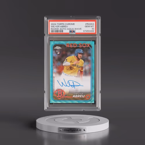 2024 Topps Chrome Rookie Autographs #RAWA Wilyer Abreu - Aqua Wave (PSA 10 GEM MINT)