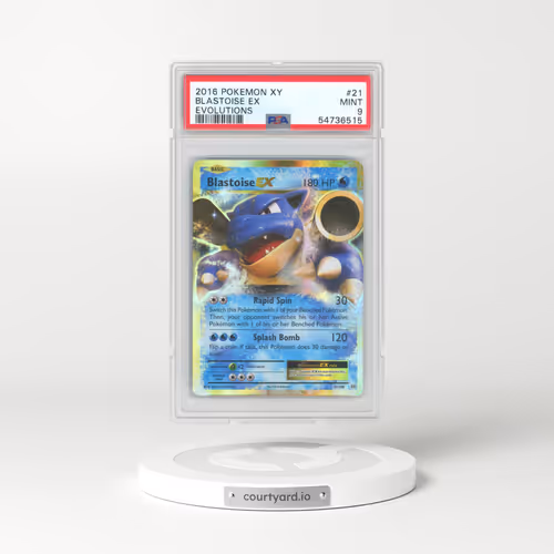 2016 Pokémon XY Evolutions #21 Blastoise EX - Holo (PSA 9 MINT)