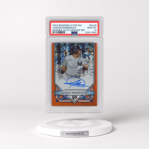2024 Bowman Sterling Rookies Autographs #RAJD Jasson Dominguez - Orange Refractor (PSA 10 GEM MINT)