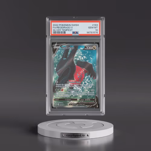 2022 Pokémon Sword & Shield Silver Tempest #183 Regidrago V - Holo Full Art (PSA 10 GEM MINT)