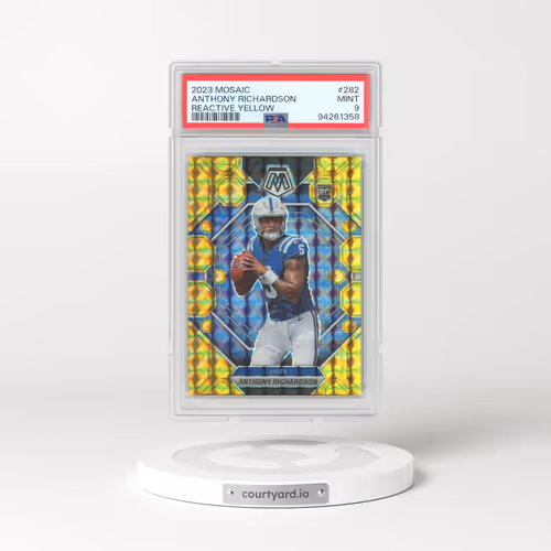 2023 Panini Mosaic #282 Anthony Richardson - Reactive Yellow (PSA 9 MINT)
