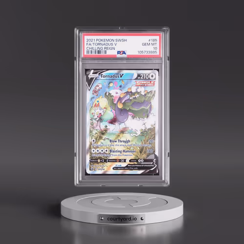 2021 Pokémon Sword & Shield Chilling Reign #185 Tornadus V - Holo Full Art (PSA 10 GEM MINT)