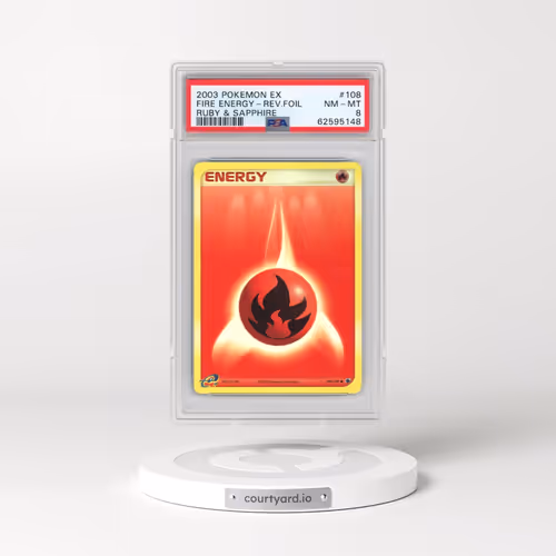 2003 Pokémon EX Ruby & Sapphire #108 Fire Energy - Reverse Foil (PSA 8 NM-MT)