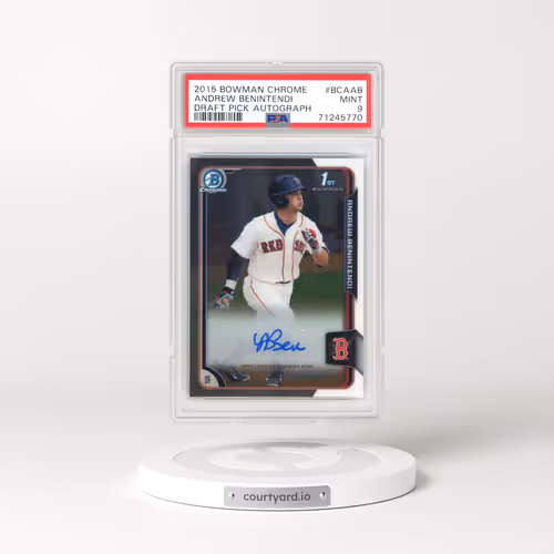 2015 Bowman Chrome Draft Pick Autograph #BCAAB Andrew Benintendi (PSA 9 MINT)