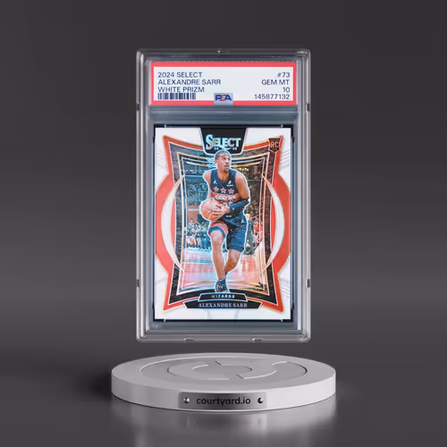 2024 Panini Select #73 Alexandre Sarr - White Prizm (PSA 10 GEM MINT)