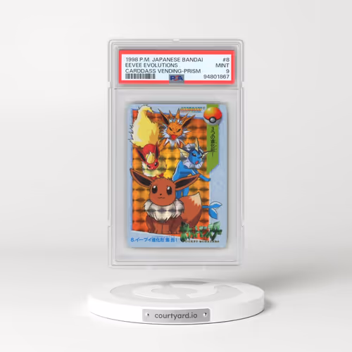 1998 Pokémon Bandai Carddass Vending #8 Eevee Evolutions-Prism (PSA 9 MINT)