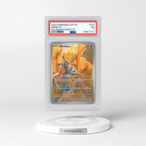 2024 Pokémon Svp EN-SV Black Star Promo #075 Mimikyu - Paldean Fates Elite Trainer Box (PSA 7 NM)