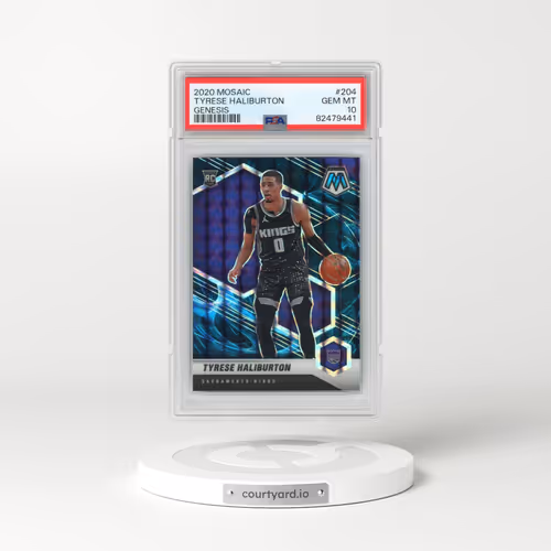 2020 Panini Mosaic #204 Tyrese Haliburton - Genesis (PSA 10 GEM MINT)