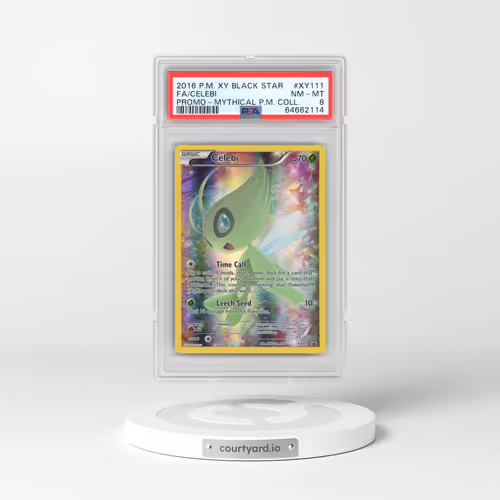 2016 Pokémon XY Black Star Promo #XY111 Celebi - Full Art Mythical Pokemon Collection (PSA 8 NM-MT)